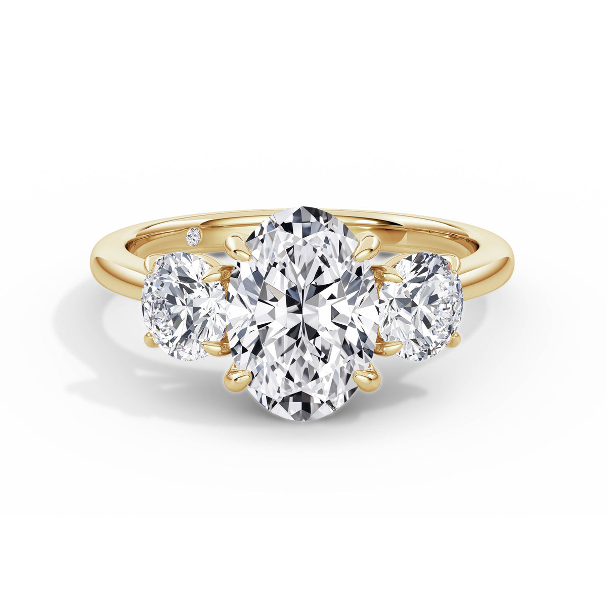 Veronica 18k Yellow Gold Oval Trilogy