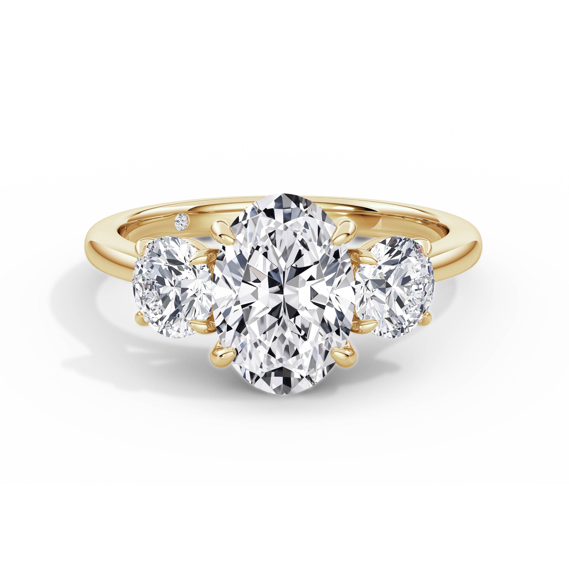 Veronica 18k Yellow Gold Oval Trilogy