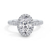 Veronica Platinum Oval Halo