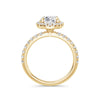 Veronica 18k Yellow Gold Oval Halo