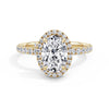 Veronica 18k Yellow Gold Oval Halo