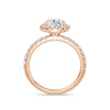 Veronica 18k Rose Gold Pear Halo