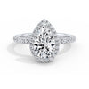 Veronica 18k White Gold Pear Halo
