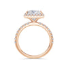 Veronica 18k Rose Gold Princess Halo