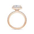 Veronica 18k Rose Gold Princess Halo