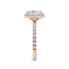 Veronica 18k Rose Gold Princess Halo