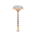 Veronica 18k Rose Gold Princess Halo