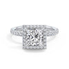 Veronica 18k White Gold Princess Halo