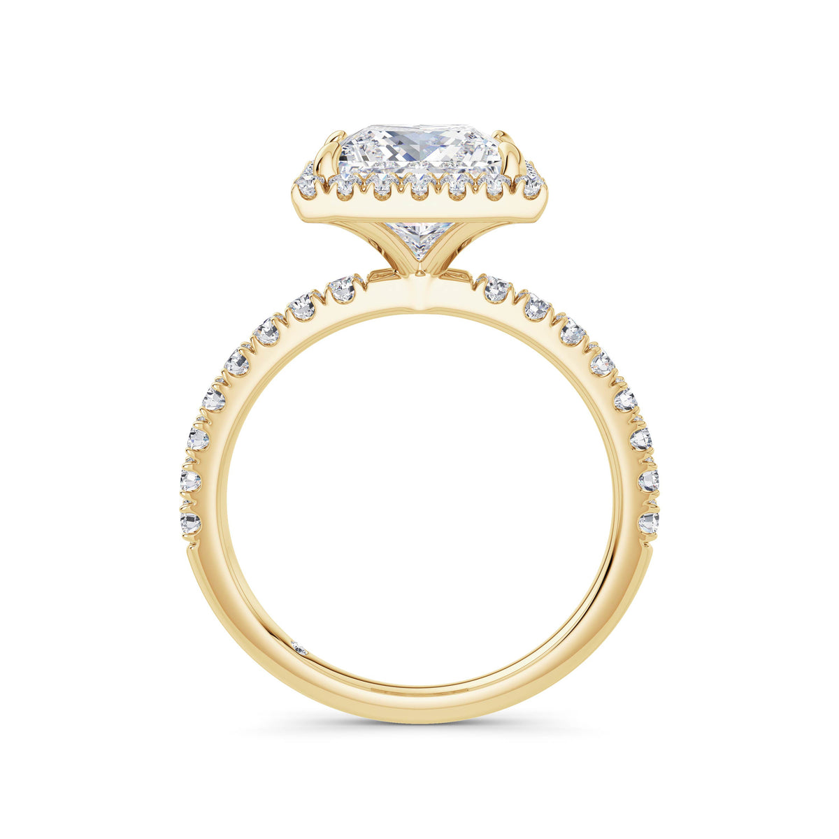 Veronica 18k Yellow Gold Princess Halo