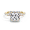 Veronica 18k Yellow Gold Princess Halo