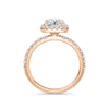 Veronica 18k Rose Gold Radiant Halo