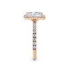 Veronica 18k Rose Gold Radiant Halo
