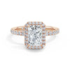 Veronica 18k Rose Gold Radiant Halo
