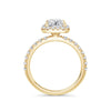 Veronica 18k Yellow Gold Radiant Halo