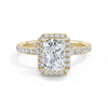 Veronica 18k Yellow Gold Radiant Halo