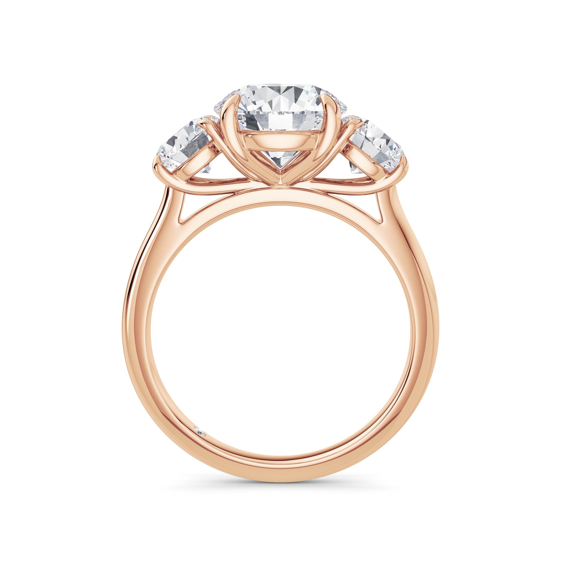 Veronica 18k Rose Gold Round Trilogy