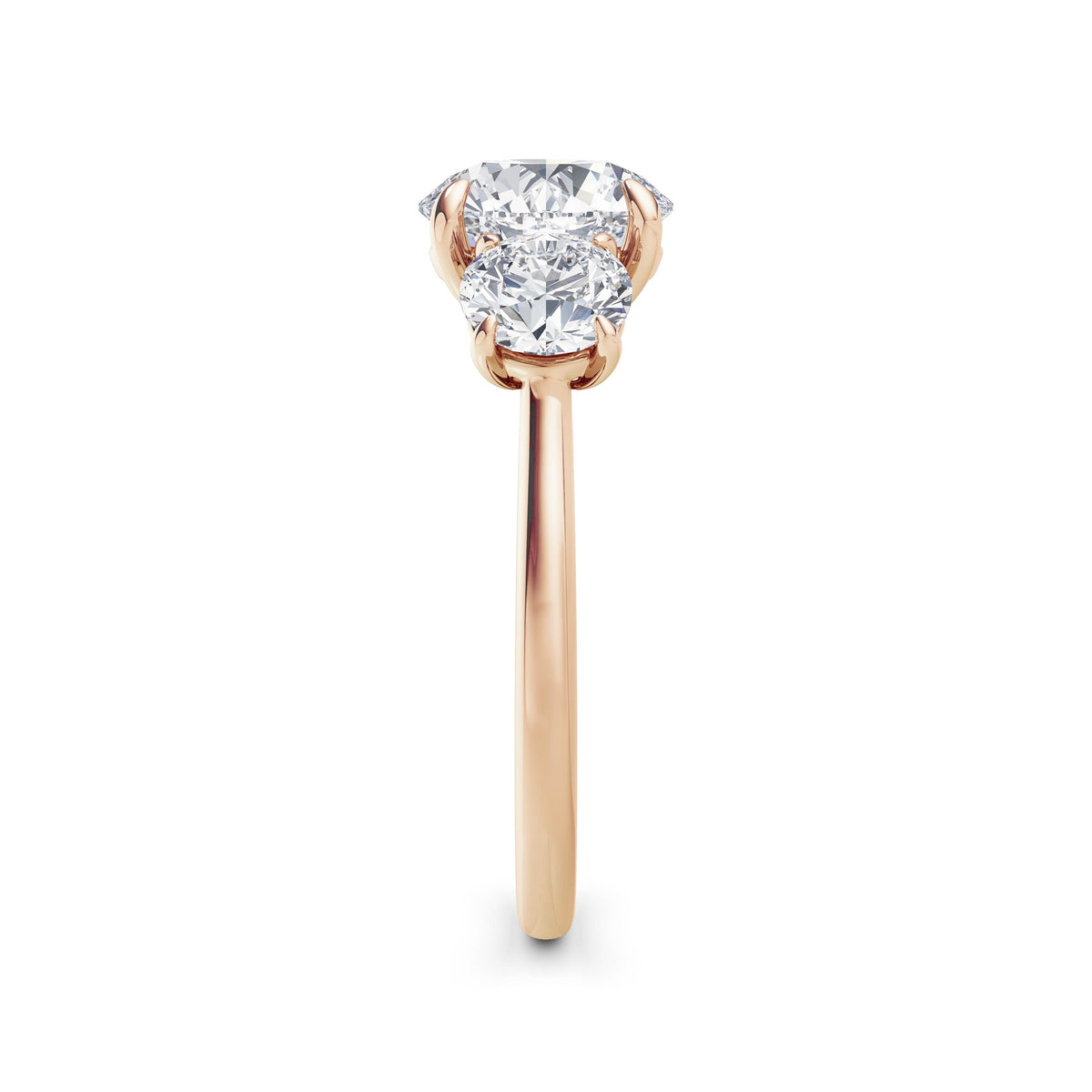 Veronica 18k Rose Gold Round Trilogy