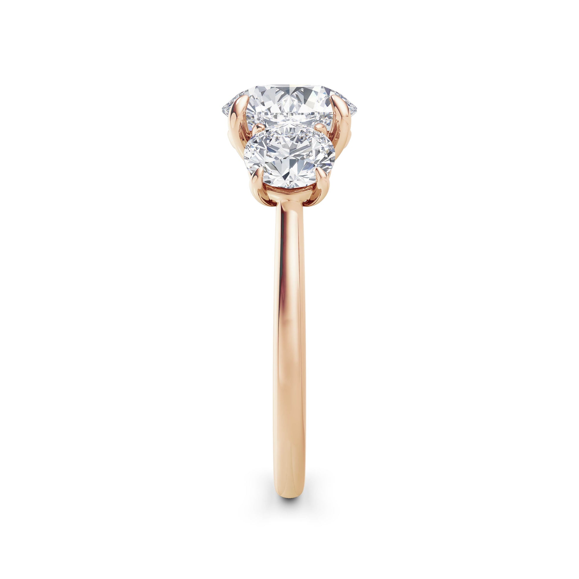 Veronica 18k Rose Gold Round Trilogy