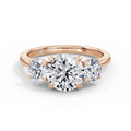 Veronica 18k Rose Gold Round Trilogy