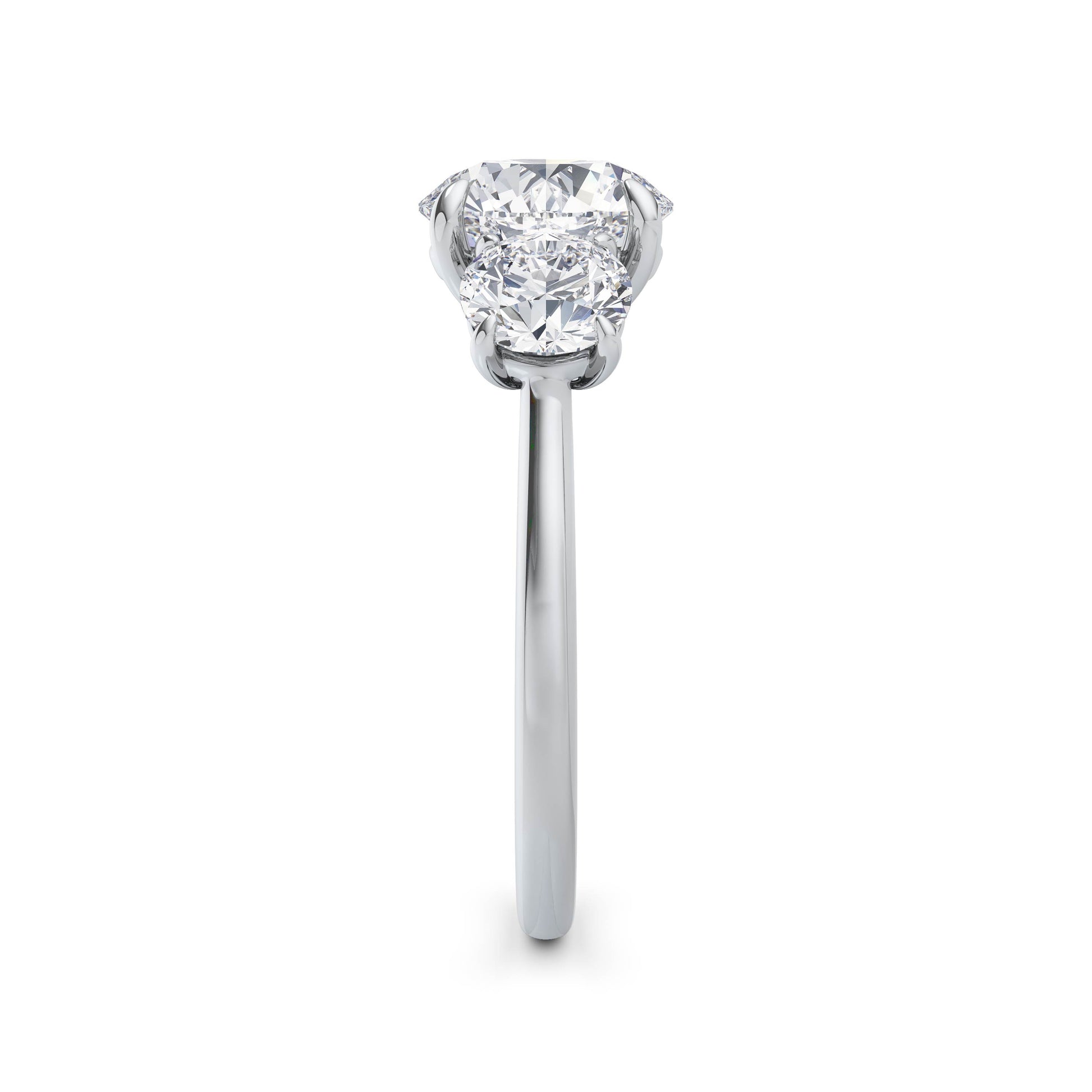 Veronica 18k White Gold Round Trilogy