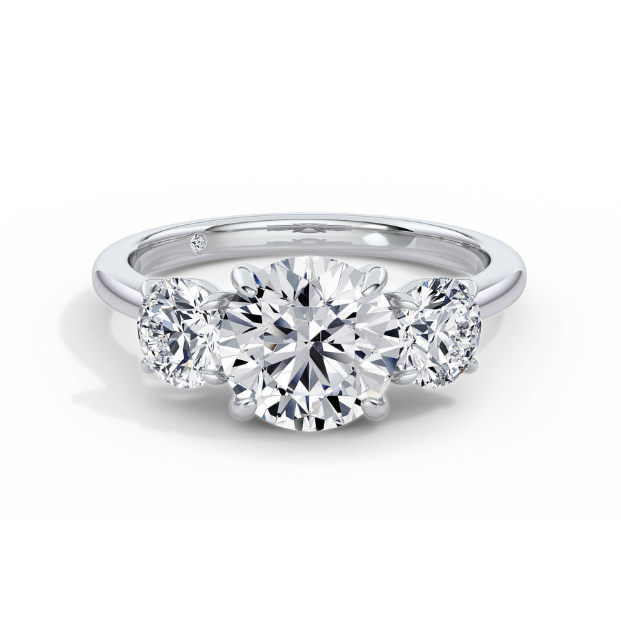 Veronica 18k White Gold Round Trilogy