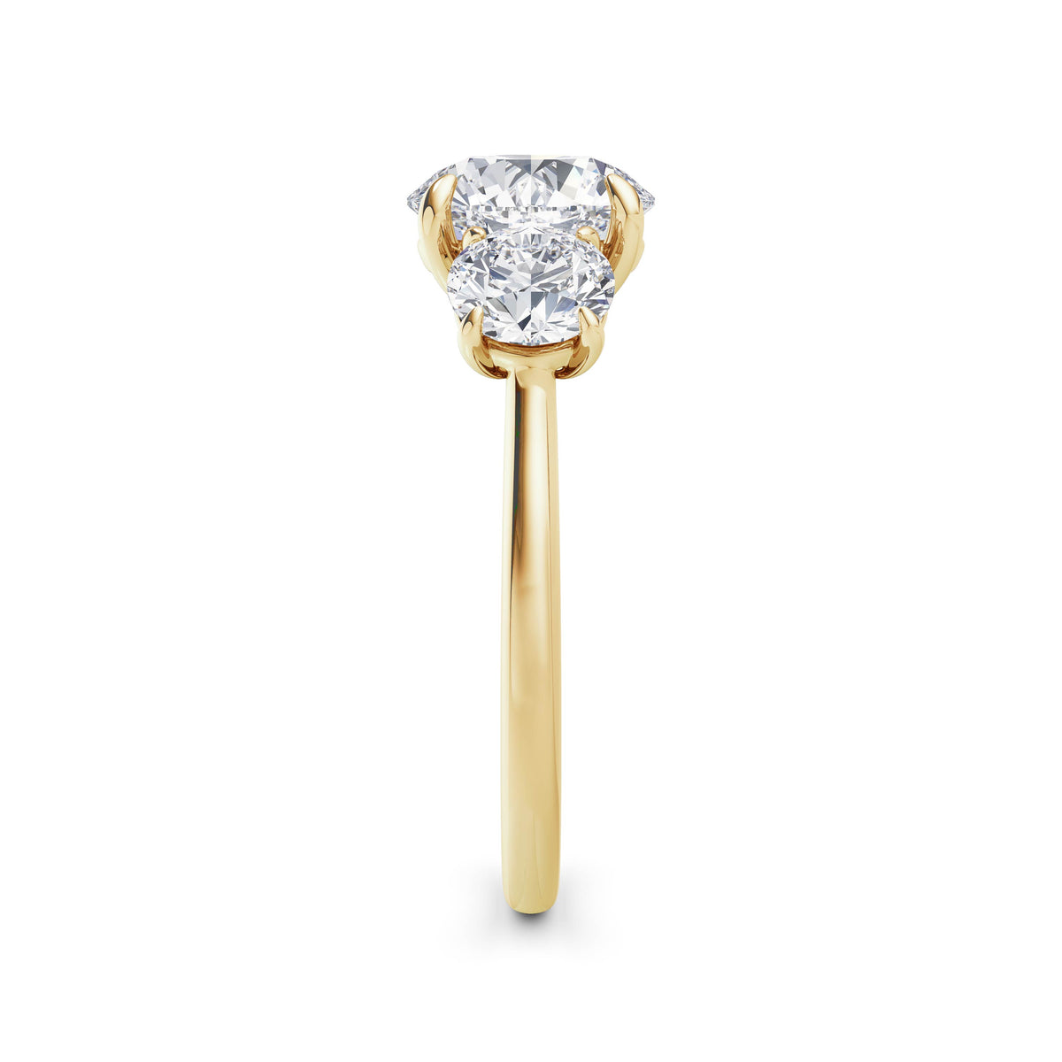 Veronica 18k Yellow Gold Round Trilogy