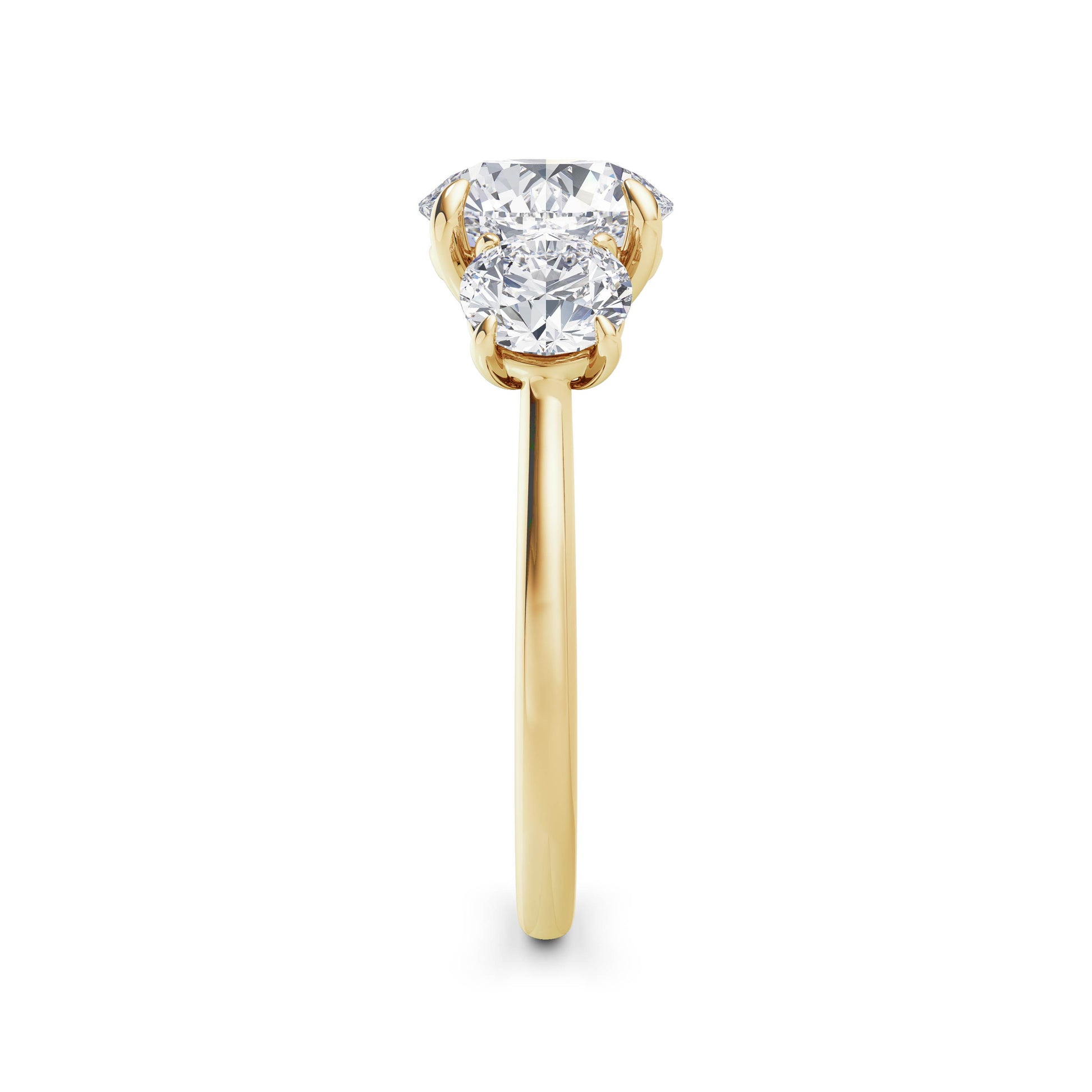 Veronica 18k Yellow Gold Round Trilogy