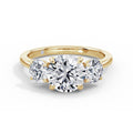 Veronica 18k Yellow Gold Round Trilogy