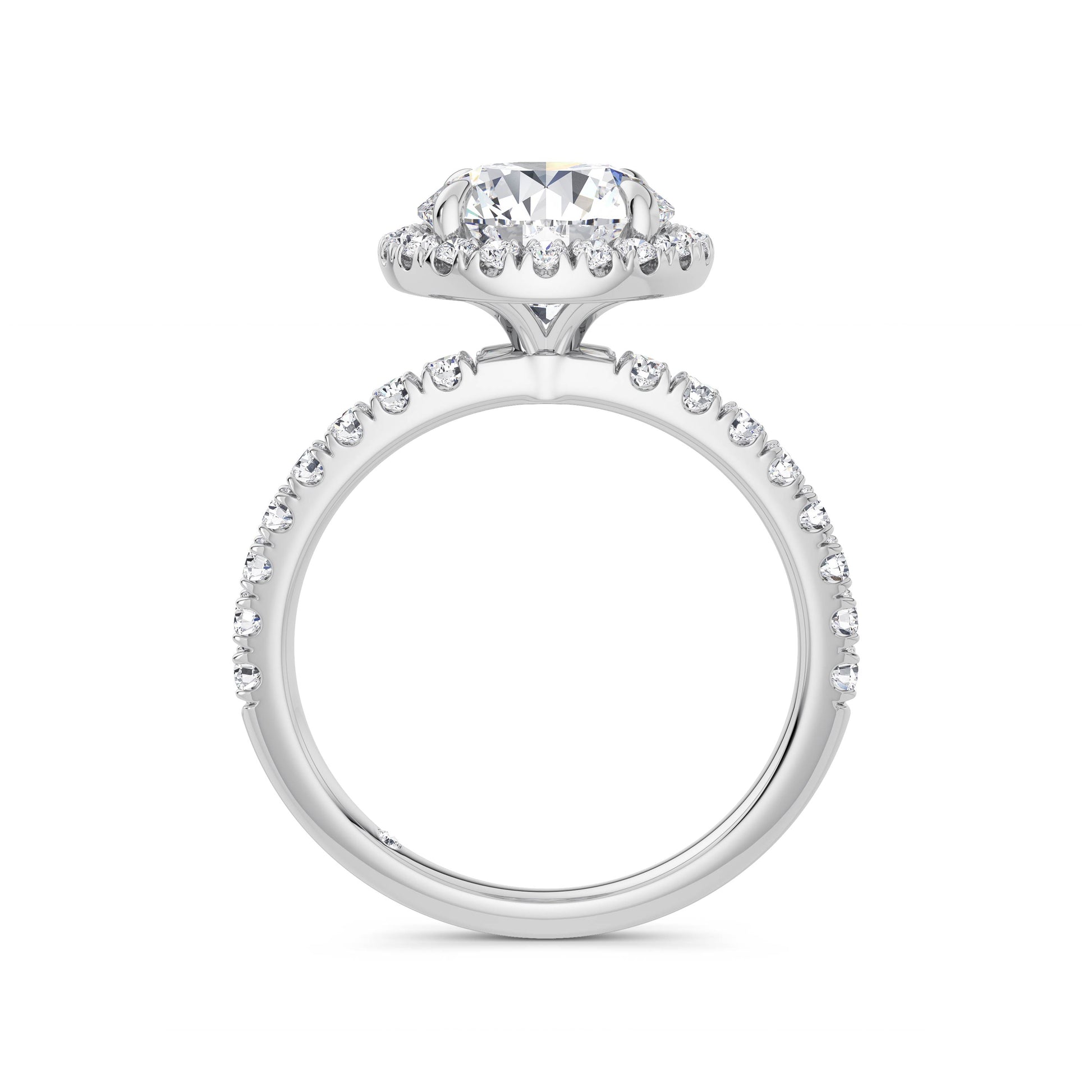 Veronica Platinum Round Halo