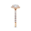 Veronica 18k Rose Gold Round Halo