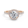 Veronica 18k Rose Gold Round Halo