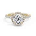 Veronica 18k Yellow Gold Round Halo