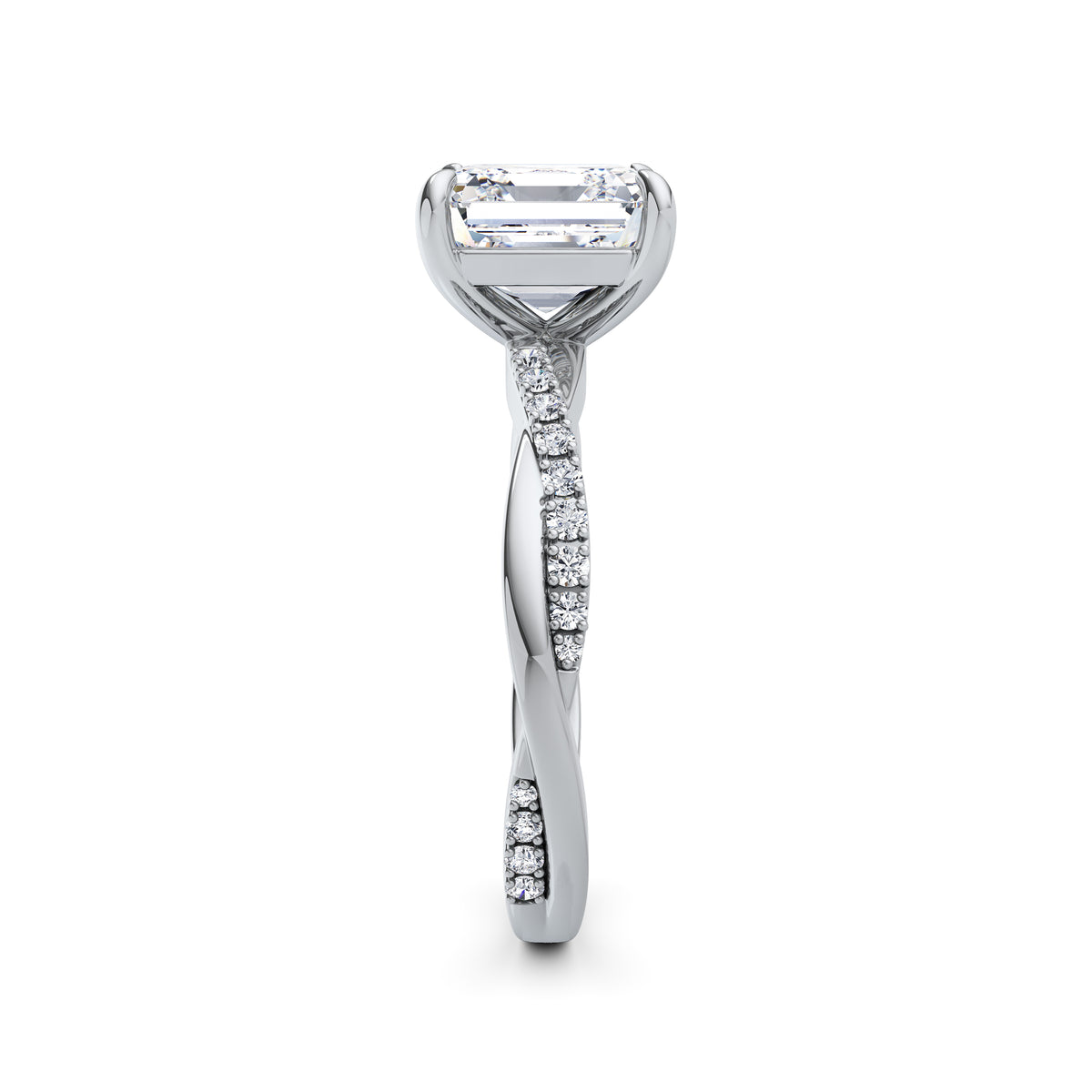 Vicky Platinum Asscher Diamond Band