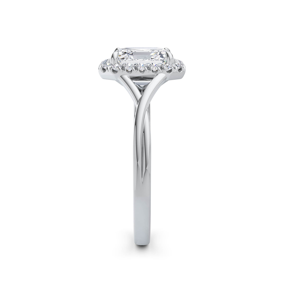 Vicky Platinum Asscher Halo