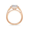 Vicky 18k Rose Gold Asscher Halo