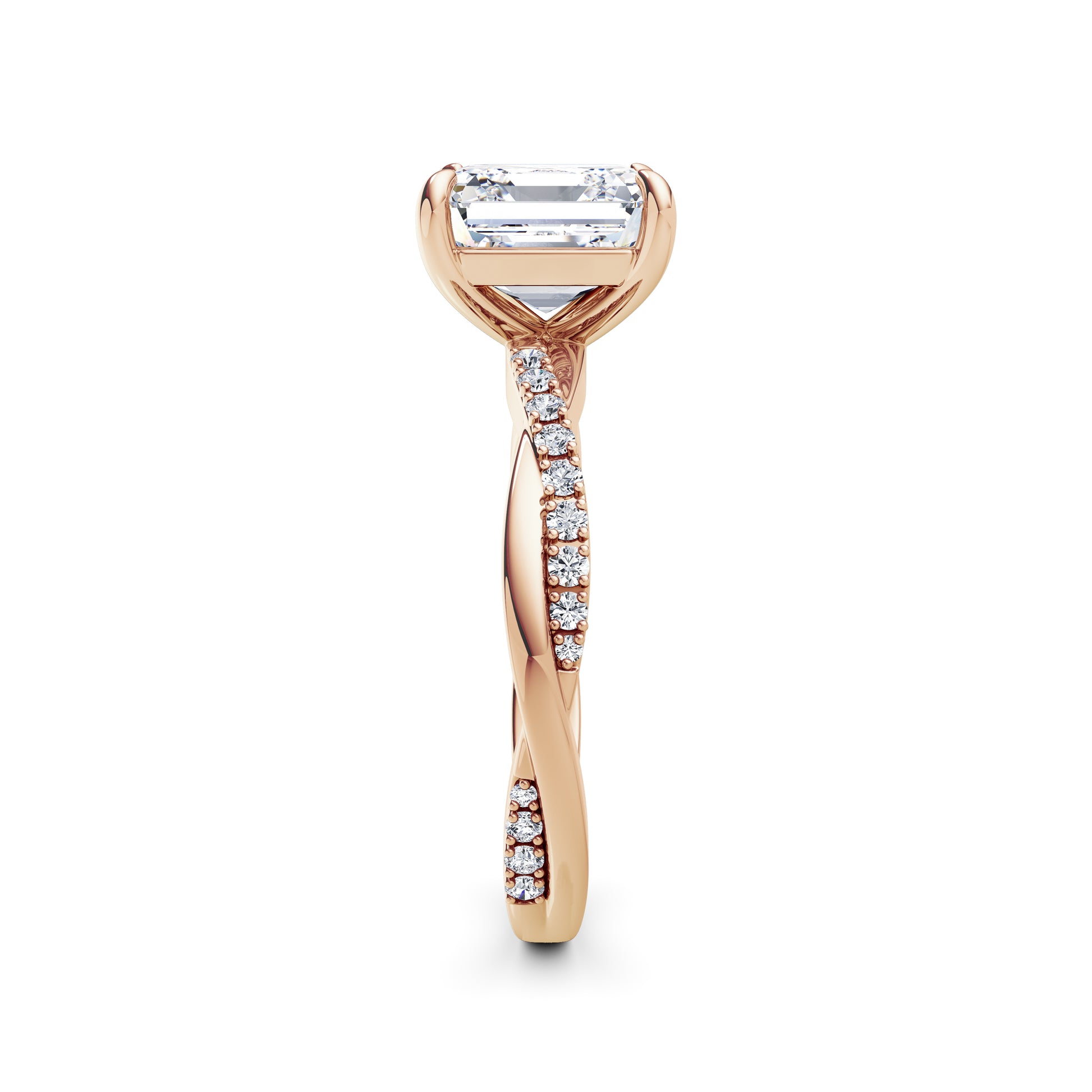 Vicky 18k Rose Gold Asscher Diamond Band
