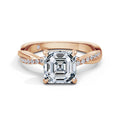 Vicky 18k Rose Gold Asscher Diamond Band