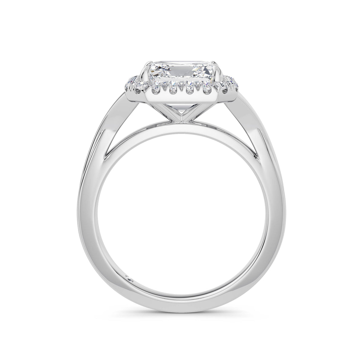 Vicky 18k White Gold Asscher Halo