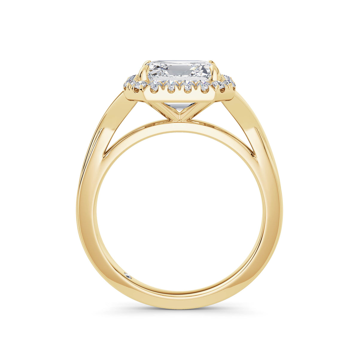 Vicky 18k Yellow Gold Asscher Halo