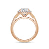 Vicky 18k Rose Gold Cushion Halo