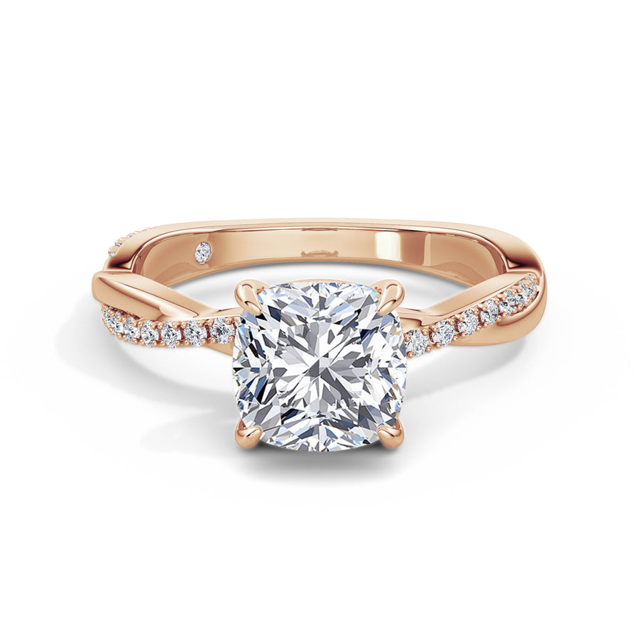 Vicky 18k Rose Gold Cushion Diamond Band