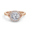 Vicky 18k Rose Gold Cushion Halo