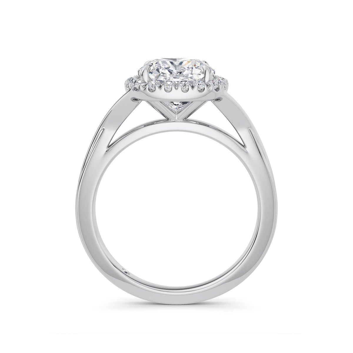Vicky 18k White Gold Cushion Halo
