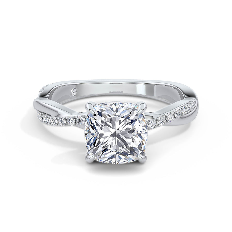 Vicky 18k White Gold Cushion Diamond Band