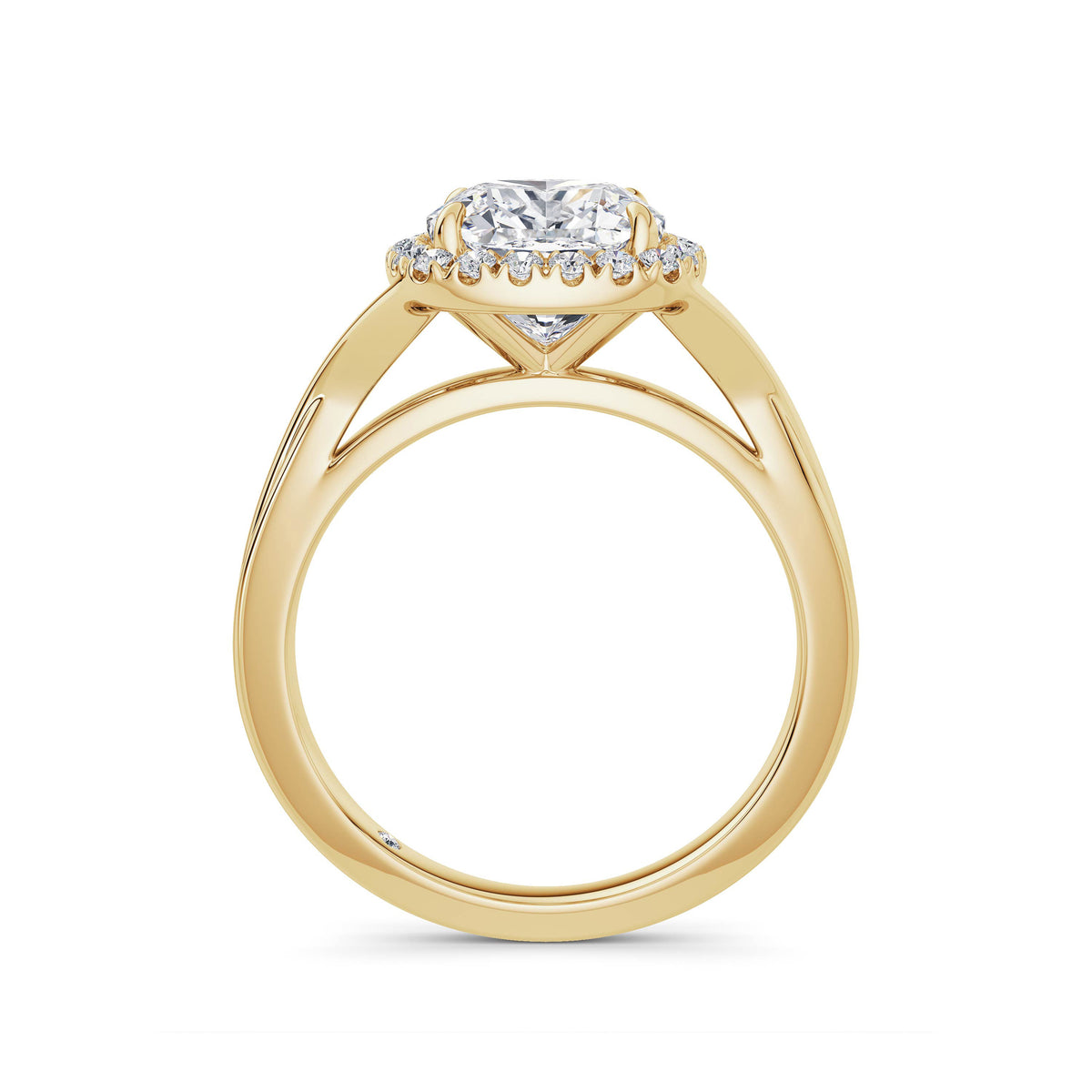 Vicky 18k Yellow Gold Cushion Halo