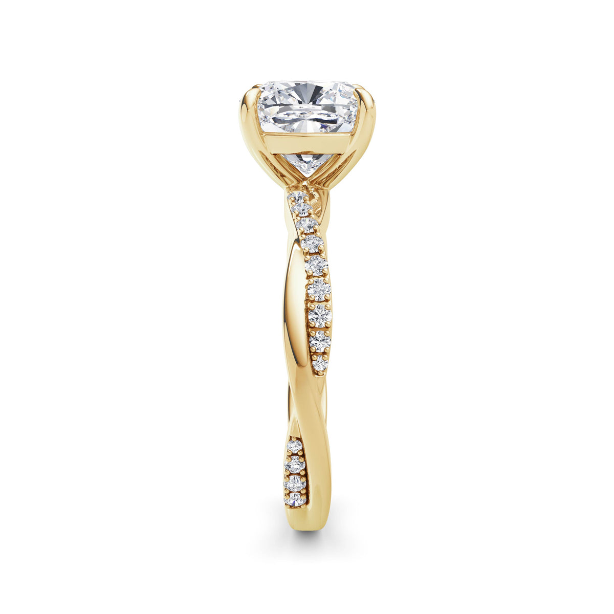 Vicky 18k Yellow Gold Cushion Diamond Band