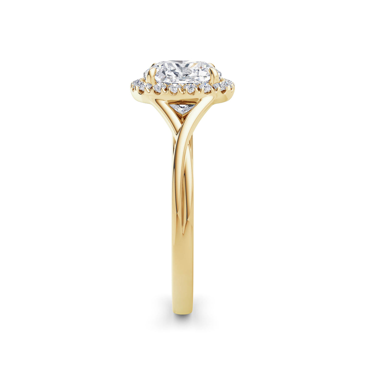Vicky 18k Yellow Gold Cushion Halo
