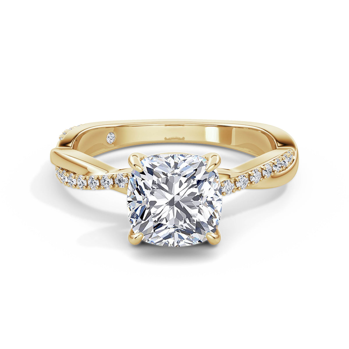 Vicky 18k Yellow Gold Cushion Diamond Band