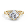 Vicky 18k Yellow Gold Cushion Halo