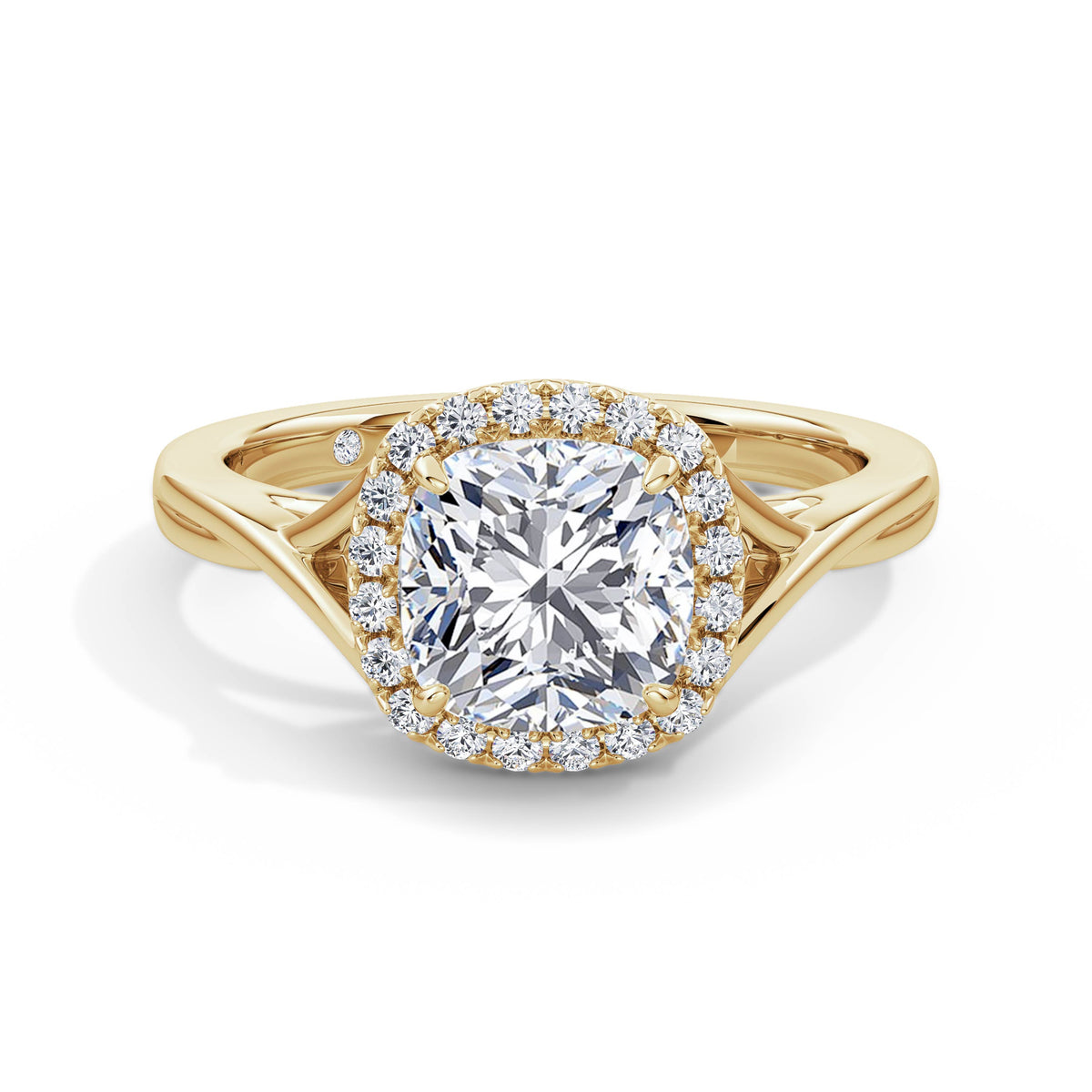 Vicky 18k Yellow Gold Cushion Halo